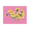 Trademark Fine Art Ania Zwara Yellow Dandelions on Pink Wood Slat Art - 3 of 4