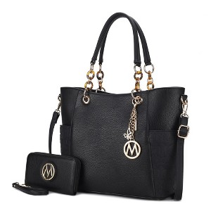 MKF Collection Merlina Embossed pockets Vegan Leather Women’s Tote Bag with Wallet by Mia K - 1 of 4