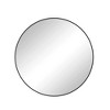 42" Black Circular Wall Mirror: Metal Frame, Round Vanity, Dressing - Chic for Bath, Living, Bed - 4 of 4