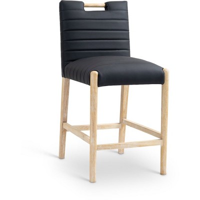 Meridian Furniture,Aimee Black Vegan Leather Counter Stool