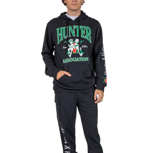 Hunter X Hunter Hunter Association Men s Black Hoodie Jogger Set Large