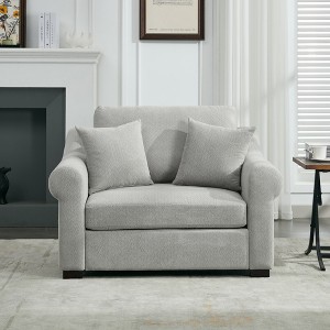Modern Chenille Oversized Armchair, Chair and a Half, Single Sofa for Bedroom and Living Room, 44.5" Wide - 1 of 4