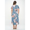 WEST K Womens Georgia Plus Size Flutter Sleeve High Low Hem Dress - 3 of 4