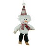 Northlight Skiing Snowman with Plaid Santa Hat and Matching Scarf Christmas Ornament - 12" - 4 of 4