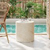 Christopher Knight Home Urkta Cylindrical Light Weight Concrete Side Table, Travertine - 2 of 4