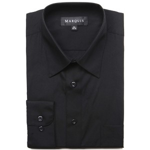 Classic Regular Fit Long Sleeve Point Collar Dress Shirt - 1 of 4