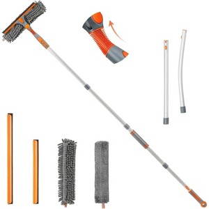89'' Squeegee Window Cleaner 2-in-1 Kit with Extension Pole, Rotatable and Bendable Head for Indoor/Outdoor Windows - 1 of 4