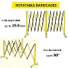 Metal Expandable Barricade，Retractable Traffic Fence With Casters, Portable Barricade Gate for Construction Area, Traffic Control, Cordon - 4 of 4