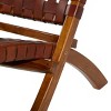 Contemporary Wood Folding Chair Brown - Olivia & May - 4 of 4