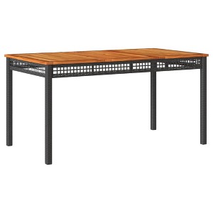 vidaXL Garden Table Black and Brown - 1 of 4