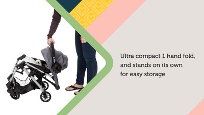 Safety 1st Easy-Fold Compact Gray and Black Stroller