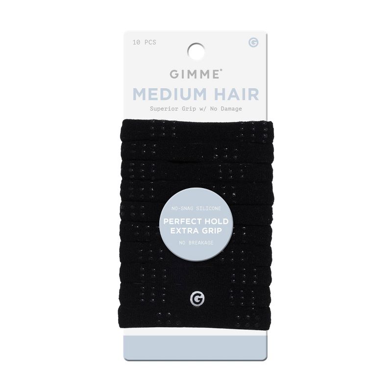 Gimme Beauty Sport Medium Hair Tie Bands - Black - 10ct, 1 of 7