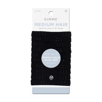 Gimme Beauty Sport Medium Hair Tie Bands - Black - 10ct