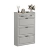 Hidden Wood Shoe Cabinet with 3 Flip Drawers and 2 Drawers,  Shoe Storage Cabinet Narrow Shoe Rack for Entryway - 2 of 4