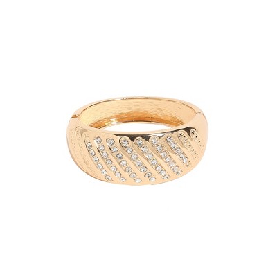 SOHI Women's California Gold Twisted Lined Bracelet