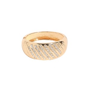 SOHI Women's California Gold Twisted Lined Bracelet - 1 of 4