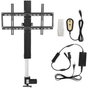 VEVOR Automated TV Elevator for Up to 50" Screens,28" Stroke with Adjustable Height from 38" to 65", Remote Controlled,Supports up to 132 lbs, Black - 1 of 4