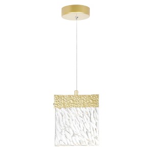 CWI Lighting Carolina LED Pendant With Gold Leaf Finish - 1 of 3