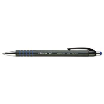 UNIVERSAL Comfort Grip Ballpoint Retractable Pen Blue Ink Fine Dozen 15521