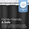 LiBa Premium Cloth Fabric Shower Curtain - Heavy Duty, Water Repellent, Hotel Style Soft Liner, Easy Clean and Machine Washable - 4 of 4