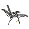 GCI Outdoor Legz Up Lounger Portable Folding Recliner Chair - Heathered Pewter - 2 of 4