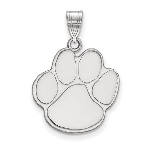 Black Bow Jewelry Sterling Silver Auburn Tigers NCAA Large Pendant - 1 of 3