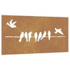 vidaXL Patio Wall Decoration 41.3"x21.7" Corten Steel Bird Design - 2 of 4