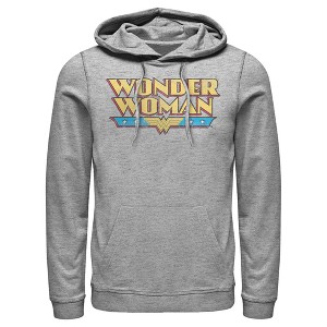 Men's Justice League Vintage Distressed Logo Pull Over Hoodie - 1 of 3