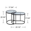 Studio 55D Santa Maria Glass Nesting Accent Tables Set of 2 - 4 of 4