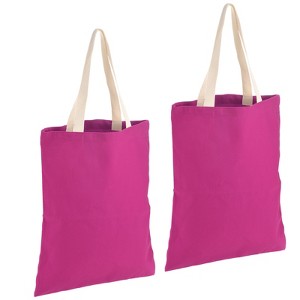 Unique Bargains Canvas Reusable Large Creative Washable Decoration Tote Bag 2 Pcs - 1 of 4