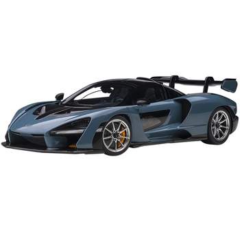 McLaren Senna Vision Victory Gray and Black with Carbon Accents 1/18 Model Car by Autoart