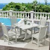 WestinTrends 5 Piece Outdoor Patio Dining Set Outdoor Square Table and Chair Set - 2 of 4