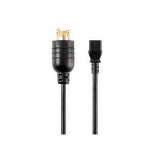 Monoprice Heavy Duty Extension Cord - 6 Feet - Black | NEMA L6-20P to IEC 60320 C13, 14AWG, 15A, SJT, 250V, For High-Density Data Environments - 1 of 4