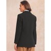 Allegra K Women's Notched Lapel Long Sleeve Padded Shoulder Blazer - 3 of 4