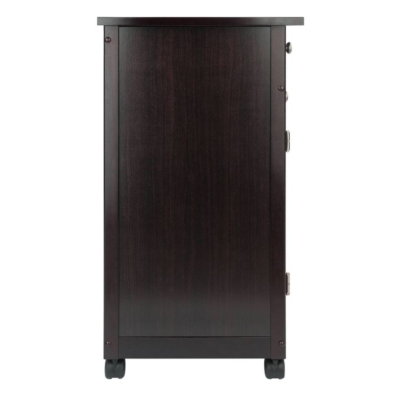 Savannah Kitchen Cart Wood/Coffee - Winsome, 6 of 14