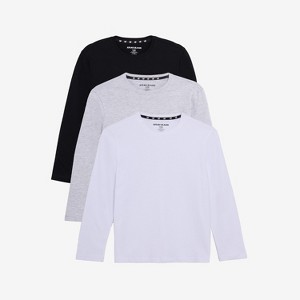X RAY 3 Pack Kids And Boys 100% Cotton Long Sleeve Crewneck T-Shirts - 1 of 4