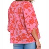 Women's Floral Boat Neck High Low Split Hem Top - umgee - 3 of 4