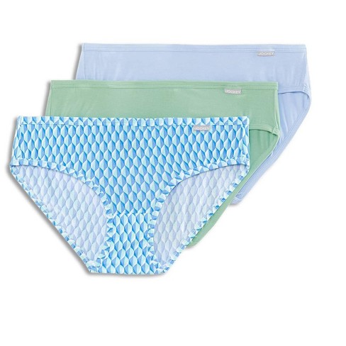 Jockey Women's Elance Bikini - 6 Pack 6 Sky Blue/quilted Prism/minty Mist :  Target