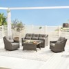 Spruce & Spring Outdoor Wicker Patio Outdoor Sofa Swivel Chair Coffee Table - 2 of 4
