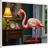 Amanti Art Flamingos Cozy Corner by Kintsugi99  Framed Canvas Wall Art - 2 of 4