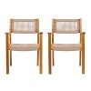 Christopher Knight Home Hani Braided Rope Acacia Dining Chairs - 2 of 4