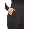 Rekkuna Women's Pull-On Ankle Work Pants – Mid-Rise Slim Straight Office Yoga Trousers with Pockets and Belt Loops - 4 of 4