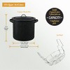 Granite Ware Water Bath Canner with Collapsible Jar Rack, 15.5 Quarts - Durable Enamel Steel Pot - Safe for Gas & Electric Stovetops (Speckled Black) - 3 of 4