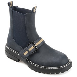 Journee Collection Womens Rilie Round Toe Block Heel Ankle Booties - 1 of 4