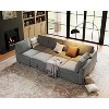 Oversized U-Shaped Sectional Sofa with Storage & Convertible Chaise, Removable Chenille Cover for Living Room or Office - 2 of 4