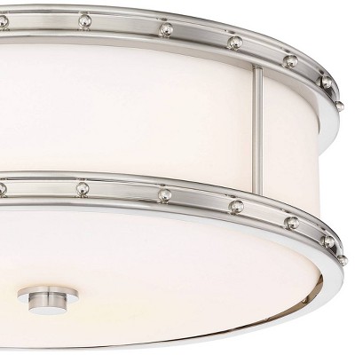 Brushed Nickel LED Drum Flush Mount Light