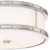 Minka Lavery Modern Ceiling Light Flush Mount Fixture 15 1/2" Brushed Nickel Dimmable LED Etched Opal Glass Shade for Bedroom Home - 3 of 3