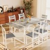 Hooseng Dinner Table Set for 6, kitchen Dinette Set with 6 High Backed Chairs, Modern Kitchen Table Furniture, 7-Piece Kitchen Table Set - 2 of 4