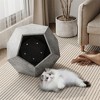 Cat House, Cat Beds, Cat Houses & Condos With Desktop, Large Area Hideaway Cave, Wooden Cat Bed Side Table & Nightstand For Bedroom Living Room Decor - 3 of 4