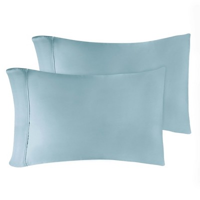 Premium Cotton 400 Thread Count Solid Pillowcase Set of 2 by Blue Nile Mills